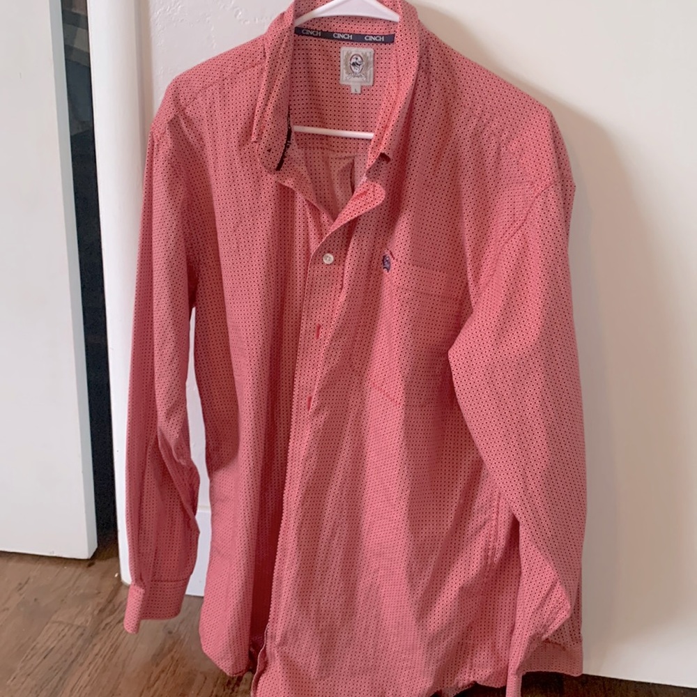 Mens button down long sleeve western dress shirt
